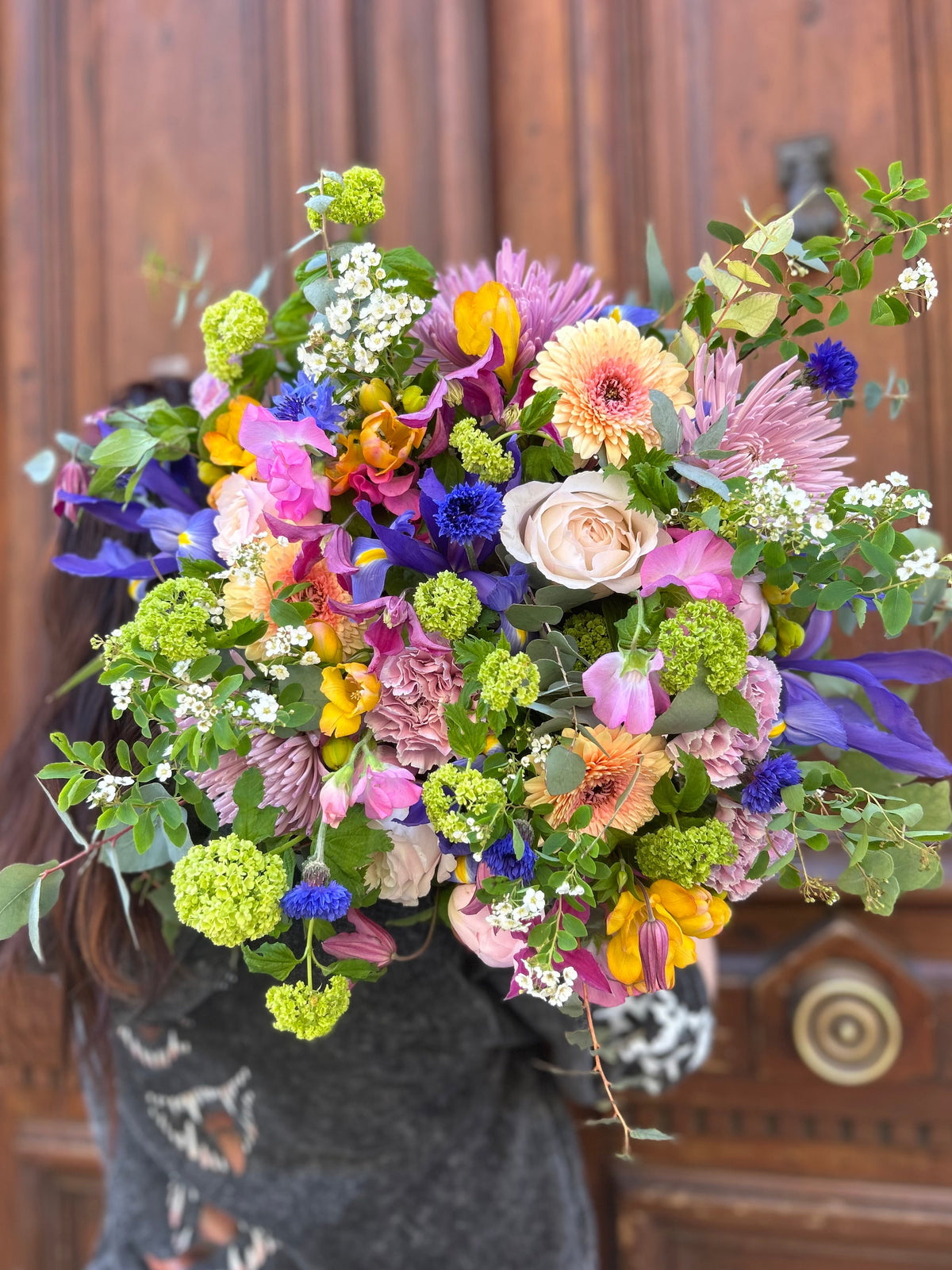 Bouquet de fleurs multicolores Harmonie réalisé par Arc en Ciel Fleurs à Nice 